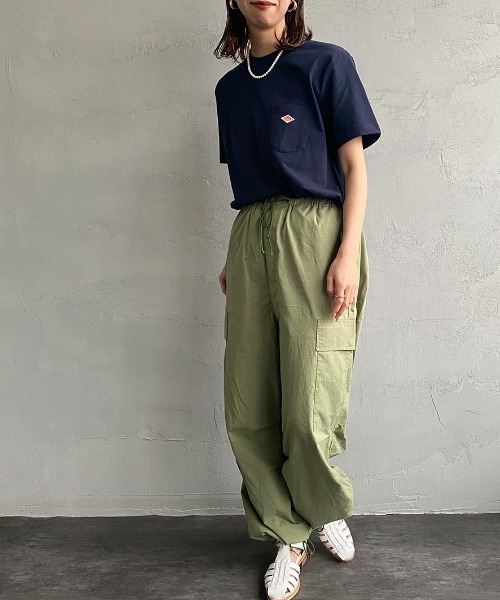 DANTON（ダントン）の「[DANTON/ダントン] ワンポイントロゴ ポケットTシャツ（Tシャツ/カットソー・レディース・ネイビー/グレイッシュベージュ/ホワイト/ライトグレー/チャコールグレー・S/M/XS）」の10枚目の写真