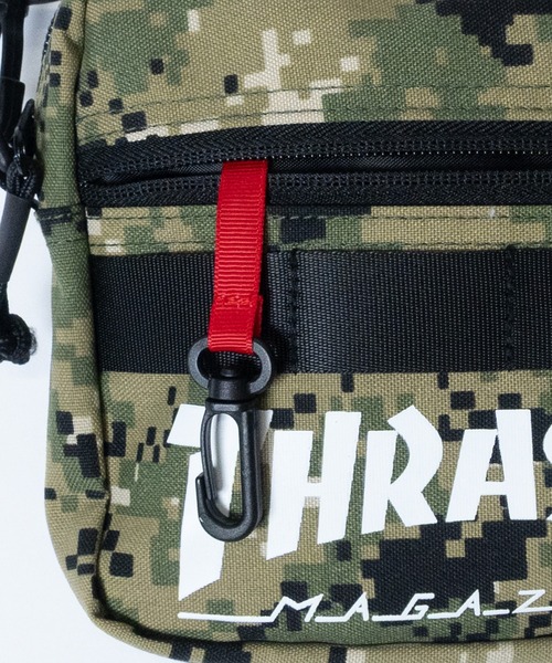 THRASHER(スラッシャー)の「【Y】〔THRASHER/スラッシャー〕キーホルダー付き ワンポイントロゴ ミニショルダー(ショルダーバッグ・メンズ・ブラック/ダークグリーン/ホワイト・FREE)」の7枚目の写真