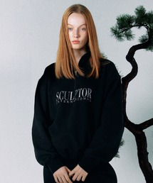 SCULPTOR ストライプビンテージスウェット ブラック