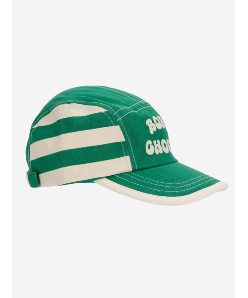 BOBO CHOSES(ボボショーズ)の「Bobo Choses Green Stripes cap(キャップ・キッズ・ライトグリーン・HEAD52/HEAD54)」の3枚目の写真