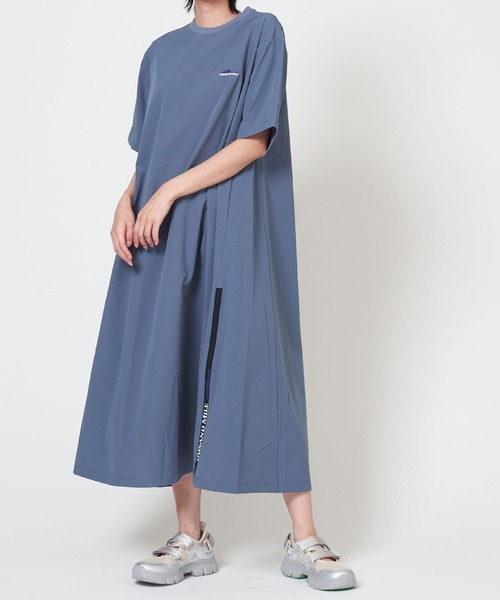 THOUSAND MILE（サウザンドマイル）の「SHORT SLEEVE OP ショート スリーブ ワンピース 半袖（ワンピース・レディース・グレー系/チャコール/ベージュ/ブラック/オリーブ・FREE）」の3枚目の写真