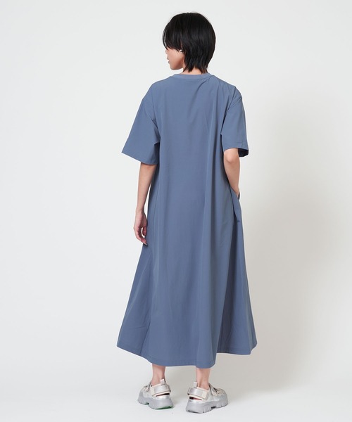 THOUSAND MILE（サウザンドマイル）の「SHORT SLEEVE OP ショート スリーブ ワンピース 半袖（ワンピース・レディース・グレー系/チャコール/ベージュ/ブラック/オリーブ・FREE）」の8枚目の写真