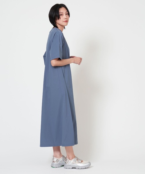 THOUSAND MILE（サウザンドマイル）の「SHORT SLEEVE OP ショート スリーブ ワンピース 半袖（ワンピース・レディース・グレー系/チャコール/ベージュ/ブラック/オリーブ・FREE）」の9枚目の写真