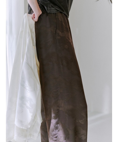 MIESROHE(ミースロエ)の「cloudyジャガードオープンカラーシャツ(シャツ/ブラウス・レディース・ブラウン/ホワイト・FREE)」の10枚目の写真