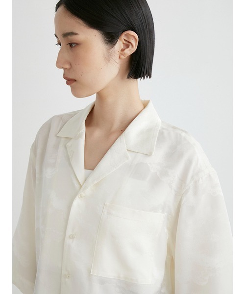 MIESROHE cloudyジャガードオープンカラーシャツ cloudyジャガードオープンカラーシャツ(シャツ)｜トップス