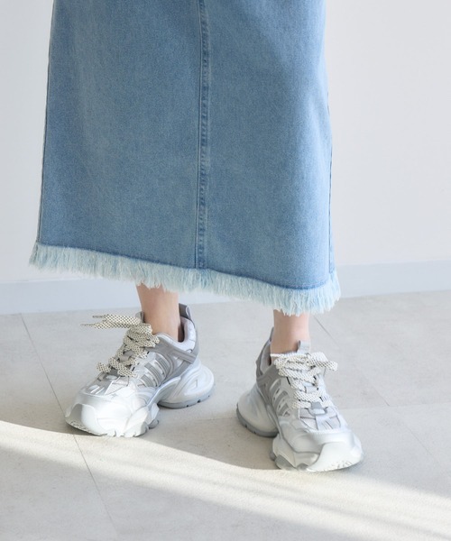 Paradise Picnic（パラダイスピクニック）の「ボリュームソールスニーカー（スニーカー・レディース・アイボリー/シルバー・MEDIUM/LARGE）」の3枚目の写真