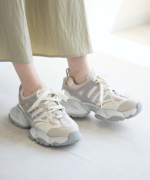 Paradise Picnic（パラダイスピクニック）の「ボリュームソールスニーカー（スニーカー・レディース・アイボリー/シルバー・MEDIUM/LARGE）」の13枚目の写真