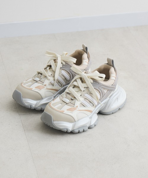 Paradise Picnic（パラダイスピクニック）の「ボリュームソールスニーカー（スニーカー・レディース・アイボリー/シルバー・MEDIUM/LARGE）」の15枚目の写真