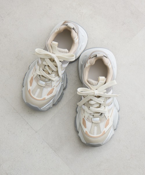 Paradise Picnic（パラダイスピクニック）の「ボリュームソールスニーカー（スニーカー・レディース・アイボリー/シルバー・MEDIUM/LARGE）」の16枚目の写真