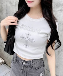 ラインストーン」に該当するTシャツ/カットソーファッション通販