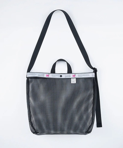 WEEKEND(ER)(ウィークエンダー)の「WEEKEND(ER) ウィークエンダー LARGE MESH TOTE BAG 2WAY メッシュ トート ショルダーバッグ(ショルダーバッグ・メンズ・ホワイト/ブラック・FREE)」の3枚目の写真