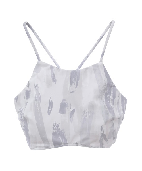 Julier Yoga and Relax（ジュリエヨガアンドリラックス）の「Julier Vertical brushプリントブラトップ（その他トップス・レディース・ブルー系その他/グレー×ホワイト/ホワイト×グレー・1/0）」の4枚目の写真