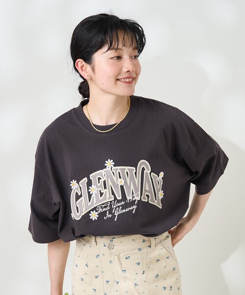 刺繍Tシャツ 刺繍 Tシャツ ビッグシルエット Ｔシャツ 半袖 ワンフォークロージング 1111clothing オーバーサイズ Tシャツ
