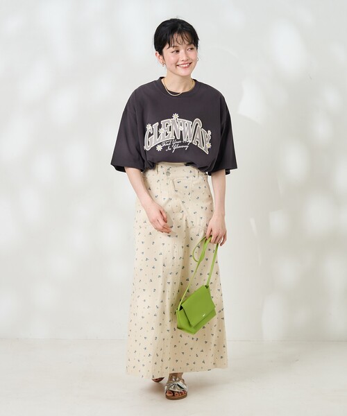 FREAK'S STORE(フリークスストア)の「ビッグロゴデイジーTシャツ刺繍ロゴTシャツ/ビッグシルエットTシャツ(Tシャツ/カットソー・レディース・チャコールグレー/グレー/オフホワイト・フリ-)」の14枚目の写真
