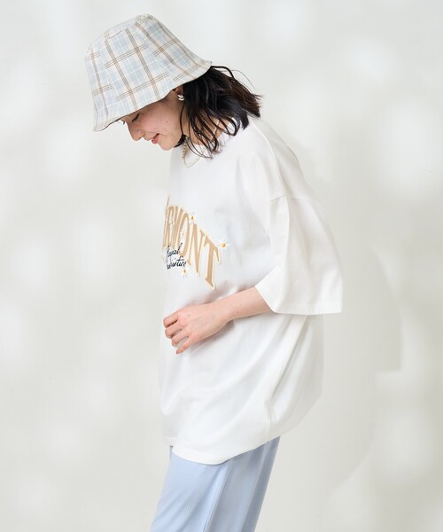 セール】ビッグロゴデイジーTシャツ刺繍ロゴTシャツ/ビッグ