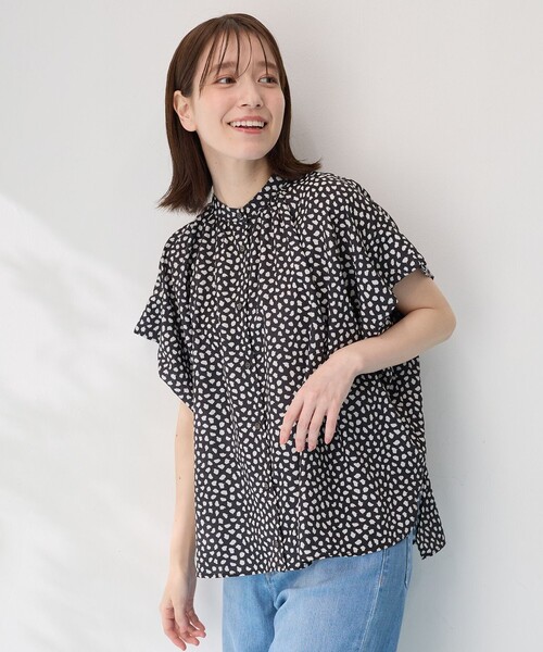 ANY（エニィ）の「スクエアプリントシャツ（シャツ/ブラウス・レディース・ホワイト系1/ネイビー系1/ブラック系1・F）」の15枚目の写真