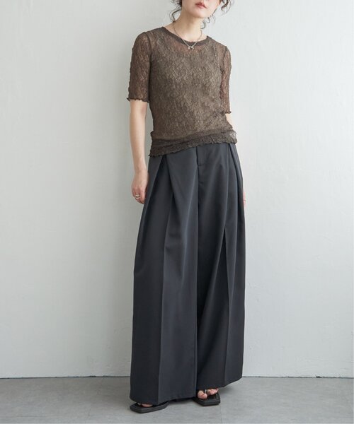 ⭐️プクこさん専用⭐️the pause ストレッチ レース シャツ 新品 Whim Gazette ブラウス シャツ 「THE PAUSE」ストレッチレース