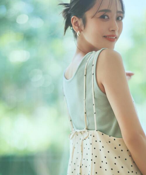 THE SHOP TK （ザ ショップ ティーケー ）の「ドット柄キャミワンピース/洗える（ワンピース・レディース・アイボリー系/ブラック系・13/12）」の4枚目の写真