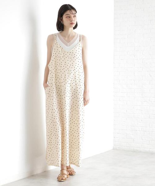 THE SHOP TK （ザ ショップ ティーケー ）の「ドット柄キャミワンピース/洗える（ワンピース・レディース・アイボリー系/ブラック系・13/12）」の5枚目の写真