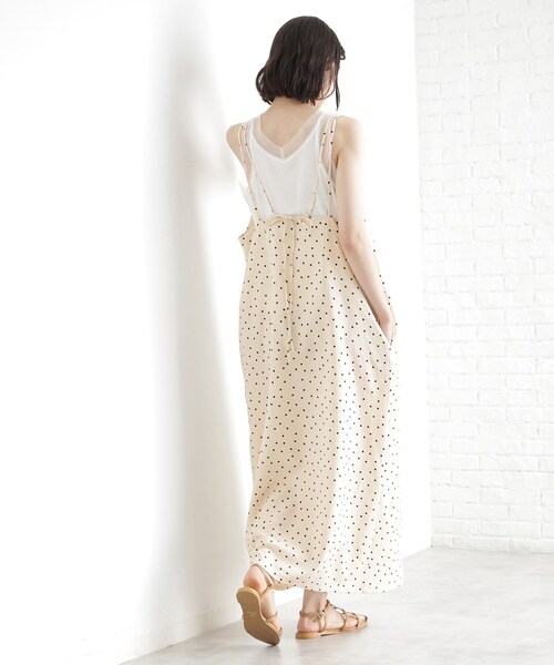 THE SHOP TK （ザ ショップ ティーケー ）の「ドット柄キャミワンピース/洗える（ワンピース・レディース・アイボリー系/ブラック系・13/12）」の7枚目の写真