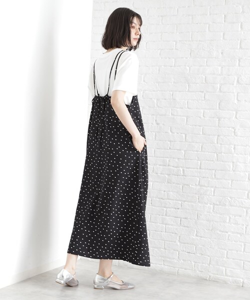 THE SHOP TK （ザ ショップ ティーケー ）の「ドット柄キャミワンピース/洗える（ワンピース・レディース・アイボリー系/ブラック系・13/12）」の12枚目の写真