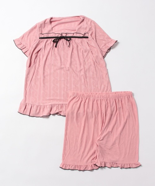 WEGO（ウィゴー）の「WEGO/リボンメロウライン上下セットサマールームウェア（ルームウェア/パジャマ・レディース・ホワイト/ブルー/ピンク・MEDIUM/LARGE）」の9枚目の写真