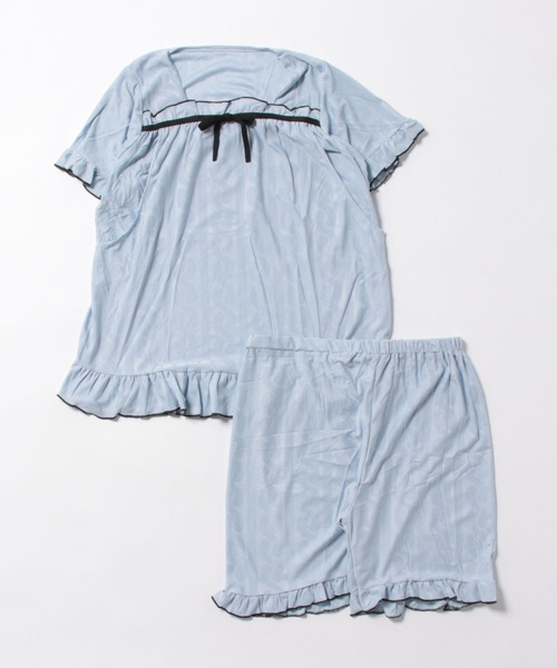 WEGO（ウィゴー）の「WEGO/リボンメロウライン上下セットサマールームウェア（ルームウェア/パジャマ・レディース・ホワイト/ブルー/ピンク・MEDIUM/LARGE）」の10枚目の写真