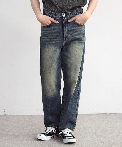 RATTLE TRAP(ラトルトラップ)の「11.5oz 5ポケットルーズストレートパンツ(デニムパンツ・メンズ・ブラック/ブルー/ライトブルー・M/S/LL/L)」の3枚目の写真