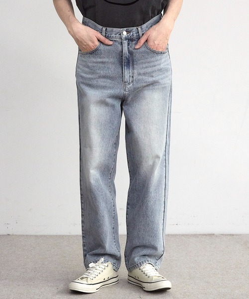 RATTLE TRAP(ラトルトラップ)の「11.5oz 5ポケットルーズストレートパンツ(デニムパンツ・メンズ・ブラック/ブルー/ライトブルー・M/S/LL/L)」の2枚目の写真