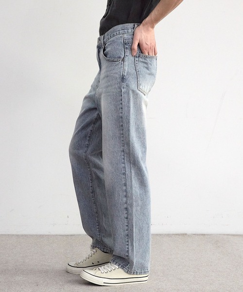 RATTLE TRAP(ラトルトラップ)の「11.5oz 5ポケットルーズストレートパンツ(デニムパンツ・メンズ・ブラック/ブルー/ライトブルー・M/S/LL/L)」の10枚目の写真