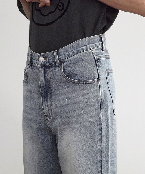 RATTLE TRAP(ラトルトラップ)の「11.5oz 5ポケットルーズストレートパンツ(デニムパンツ・メンズ・ブラック/ブルー/ライトブルー・M/S/LL/L)」の13枚目の写真