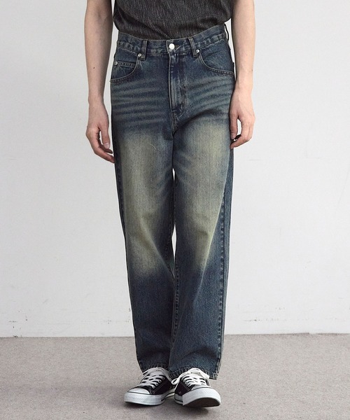 RATTLE TRAP(ラトルトラップ)の「11.5oz 5ポケットルーズストレートパンツ(デニムパンツ・メンズ・ブラック/ブルー/ライトブルー・M/S/LL/L)」の15枚目の写真