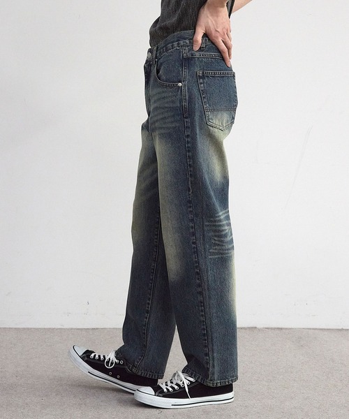 RATTLE TRAP(ラトルトラップ)の「11.5oz 5ポケットルーズストレートパンツ(デニムパンツ・メンズ・ブラック/ブルー/ライトブルー・M/S/LL/L)」の18枚目の写真