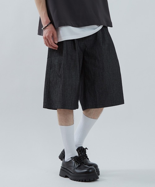 improves（インプローブス）の「ツイル ワイドショーツ（その他パンツ・メンズ・ベージュ/ブラック・LARGE/MEDIUM）」の3枚目の写真