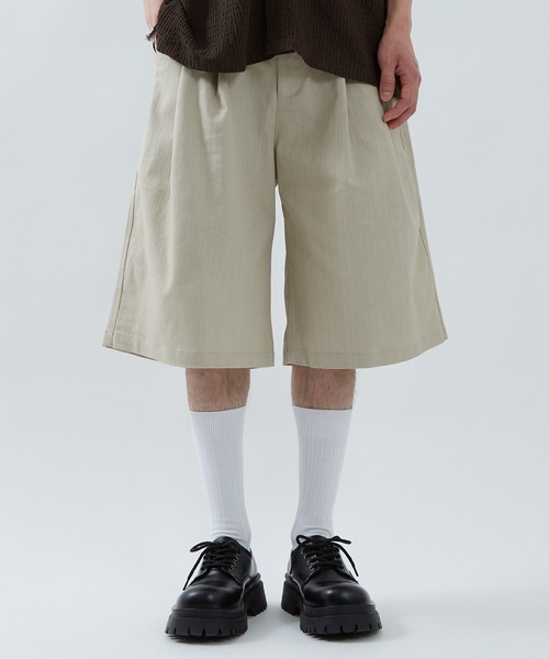 improves（インプローブス）の「ツイル ワイドショーツ（その他パンツ・メンズ・ベージュ/ブラック・LARGE/MEDIUM）」の9枚目の写真