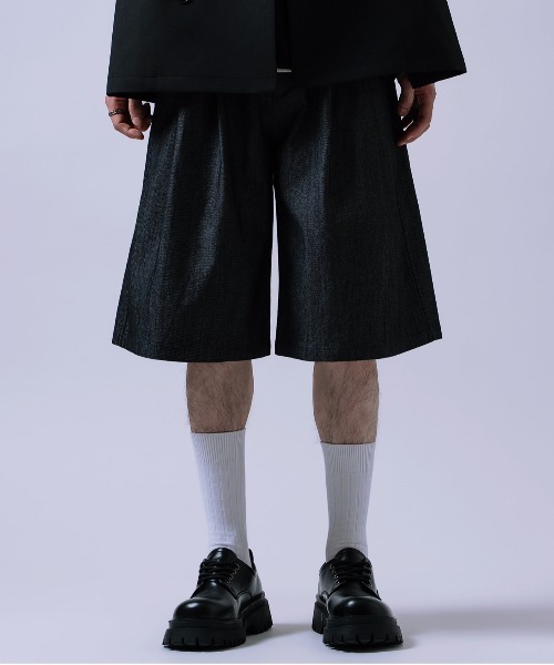 Crownor（クラウノアー）の「ツイル ワイドショーツ（その他パンツ・メンズ・ベージュ/ブラック・LARGE/MEDIUM）」の12枚目の写真
