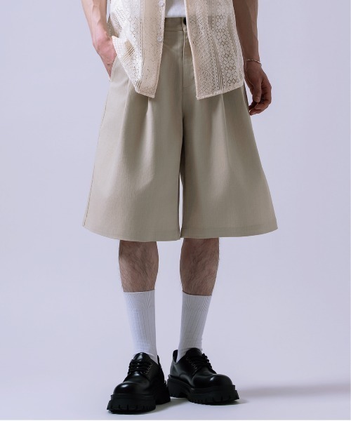 Crownor（クラウノアー）の「ツイル ワイドショーツ（その他パンツ・メンズ・ベージュ/ブラック・LARGE/MEDIUM）」の16枚目の写真