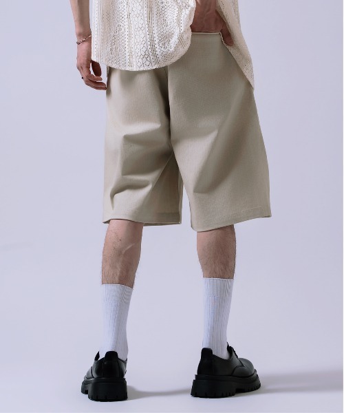 Crownor（クラウノアー）の「ツイル ワイドショーツ（その他パンツ・メンズ・ベージュ/ブラック・LARGE/MEDIUM）」の10枚目の写真