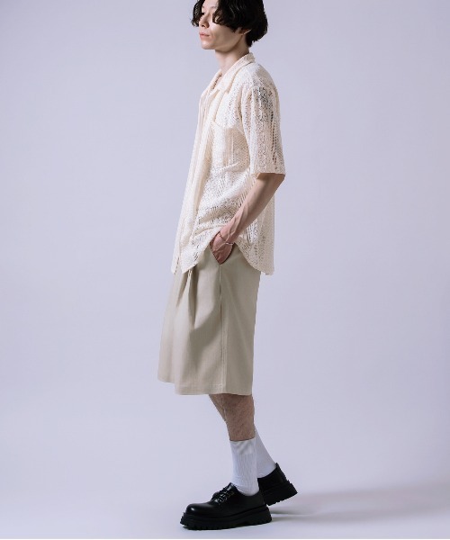 Crownor（クラウノアー）の「ツイル ワイドショーツ（その他パンツ・メンズ・ベージュ/ブラック・LARGE/MEDIUM）」の11枚目の写真