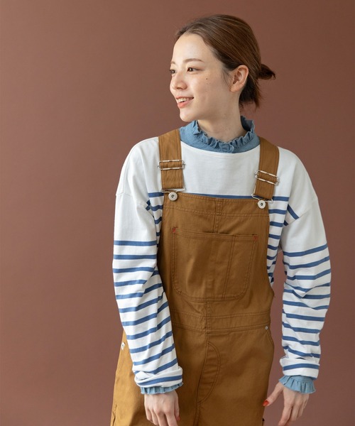 PAR ICI（パーリッシィ）の「ライトオンスデニム スタンドフリルブラウス（シャツ/ブラウス・レディース・サックスブルー/ネイビー・FREE）」の14枚目の写真