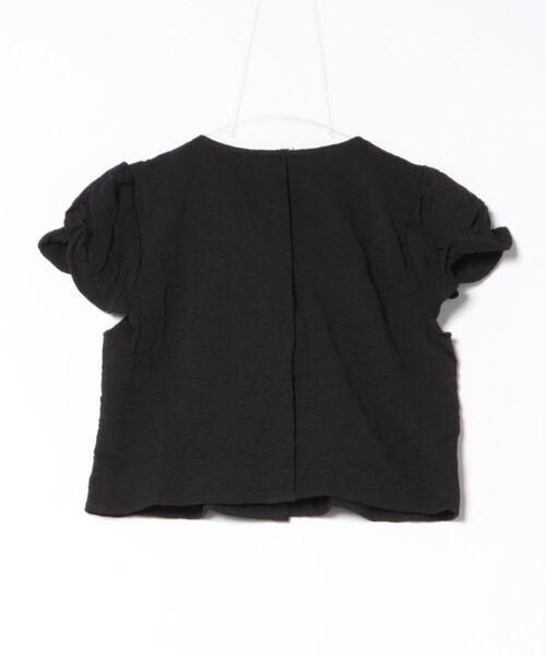 Lace Ladies(レースレディース)の「ボウタイ リボン パフスリーブ ショート ブラウス(シャツ/ブラウス・レディース・アイボリー/ブラック・FREE)」の5枚目の写真
