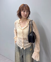 mline | [mline]フード付き レースドロスト(Tシャツ/カットソー)