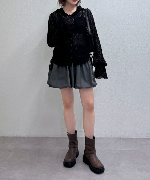 mline（エムライン）の「[mline]フード付き レースドロスト（Tシャツ/カットソー・レディース・ピンク/オフホワイト/アイボリー/ブラック・FREE）」の19枚目の写真