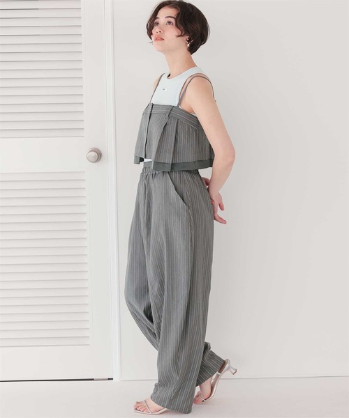 titivate(ティティベイト)の「ヘリンボーンストライプカーブパンツ(その他パンツ・レディース・グレイッシュベージュ/チャコール・M)」の8枚目の写真