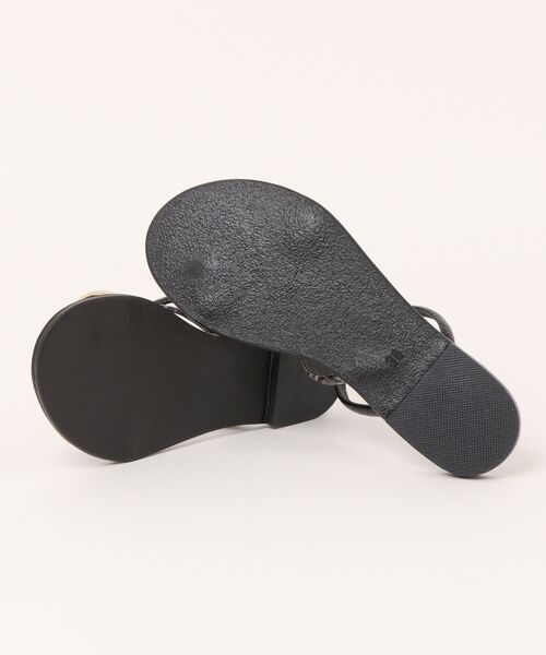 NICOLAS LAINAS（ニコラスライナス）の「【NICOLAS LAINAS】フラット　ライントングサンダル（サンダル・レディース・ブラック×ゴールド・37/38/36）」の3枚目の写真