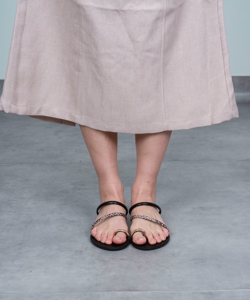 NICOLAS LAINAS】フラット ライントングサンダル