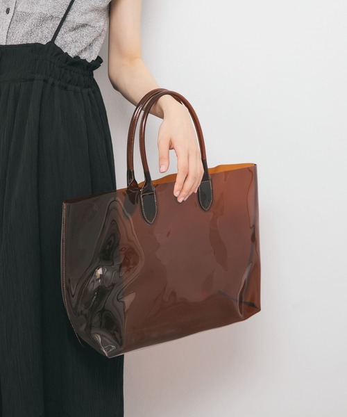 KBF（ケイビーエフ）の「クリアトートBAG（トートバッグ・レディース・ブラウン/ブラック・ONE）」の9枚目の写真