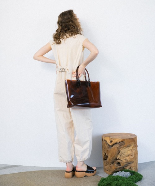 KBF（ケイビーエフ）の「クリアトートBAG（トートバッグ・レディース・ブラウン/ブラック・ONE）」の14枚目の写真