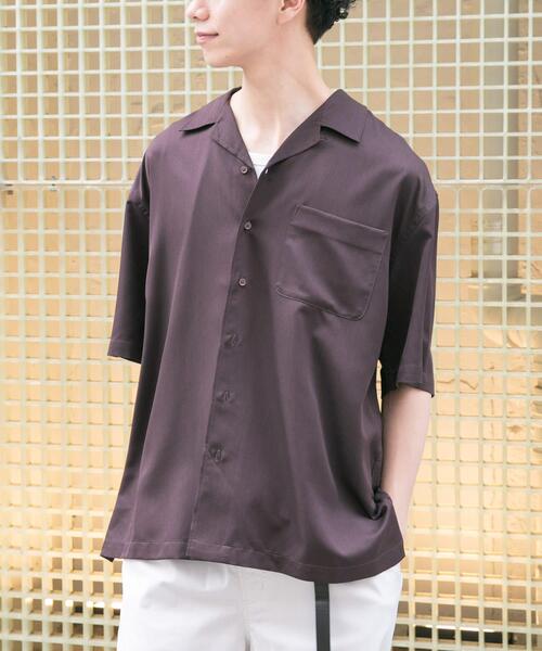 FORK&SPOON（フォークアンドスプーン）の「FORK&SPOON　COOL FIBERオープンカラーシャツ（シャツ/ブラウス・メンズ・ネイビー/ブラウン・4/5）」の20枚目の写真