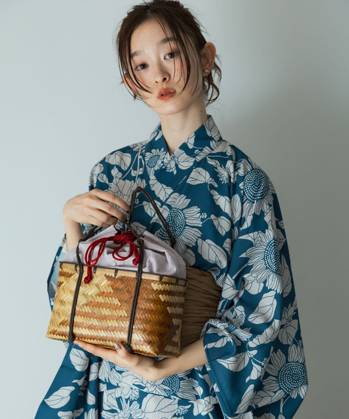 SENSE OF PLACE by URBAN RESEARCH（センスオブプレイスバイアーバンリサーチ）の「カゴキンチャクバッグB（かごバッグ・レディース・レッド/ラベンダー・ONE）」の2枚目の写真